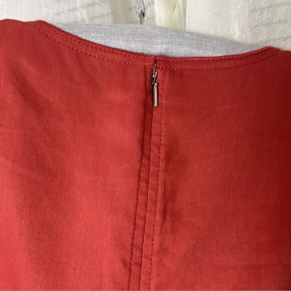 TAILORED by RT 14 Ashton Sutton Brick Orange Sleeveless MIDI Suit Dress - Picture 16 of 16